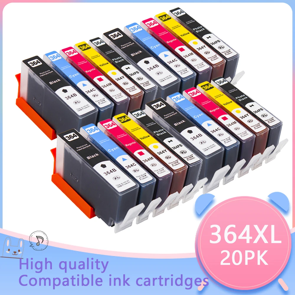 

Replacement for HP364XL HP364 364XL 364 Ink Cartridge for HP Photosmart 6525 7510 7515 7520 B010a B110a B110c B110e B111a