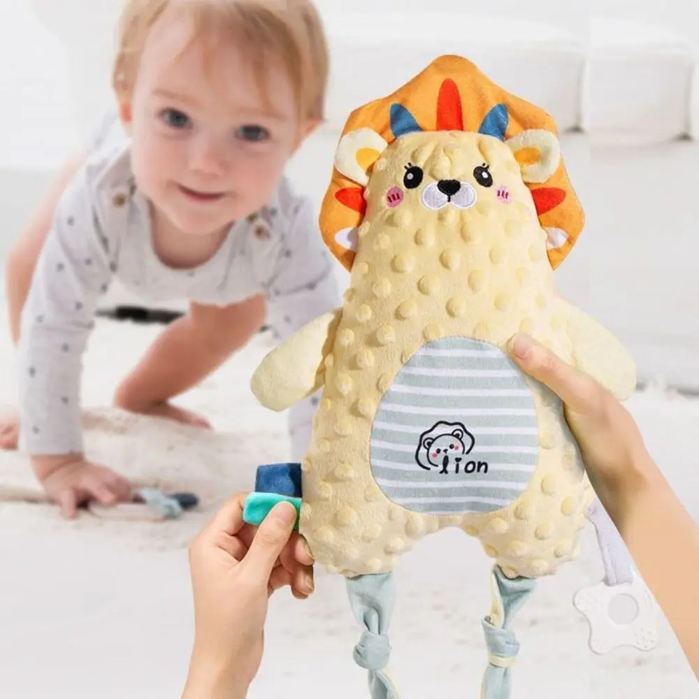 PP algodão leão animal brinquedos de pelúcia leão coelho dinossauro apaziguar toalha brinquedos calmantes resistente ao desgaste ins bebê apaziguar boneca