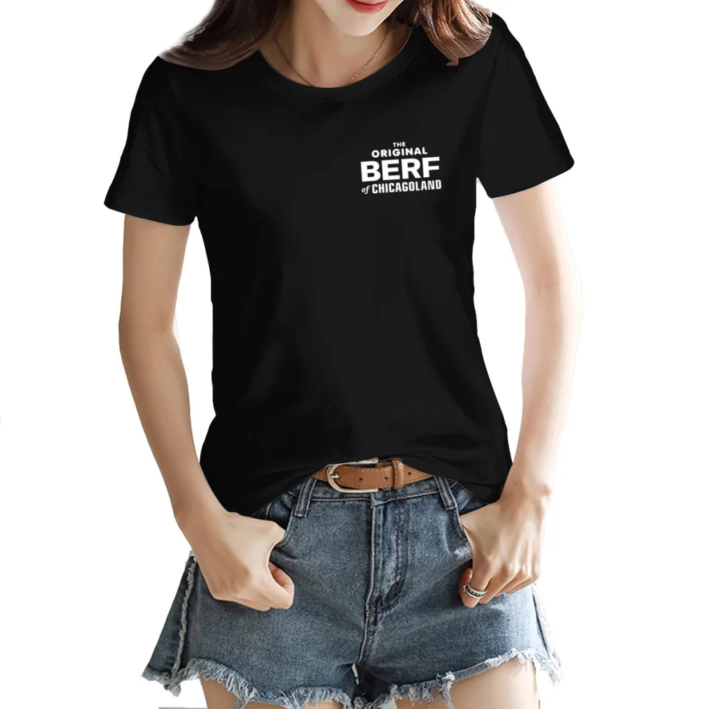 

The Original BERF of Chicagoland Women's Printed Short Sleeve T-Shirt, Harajuku Style, New Summer Top