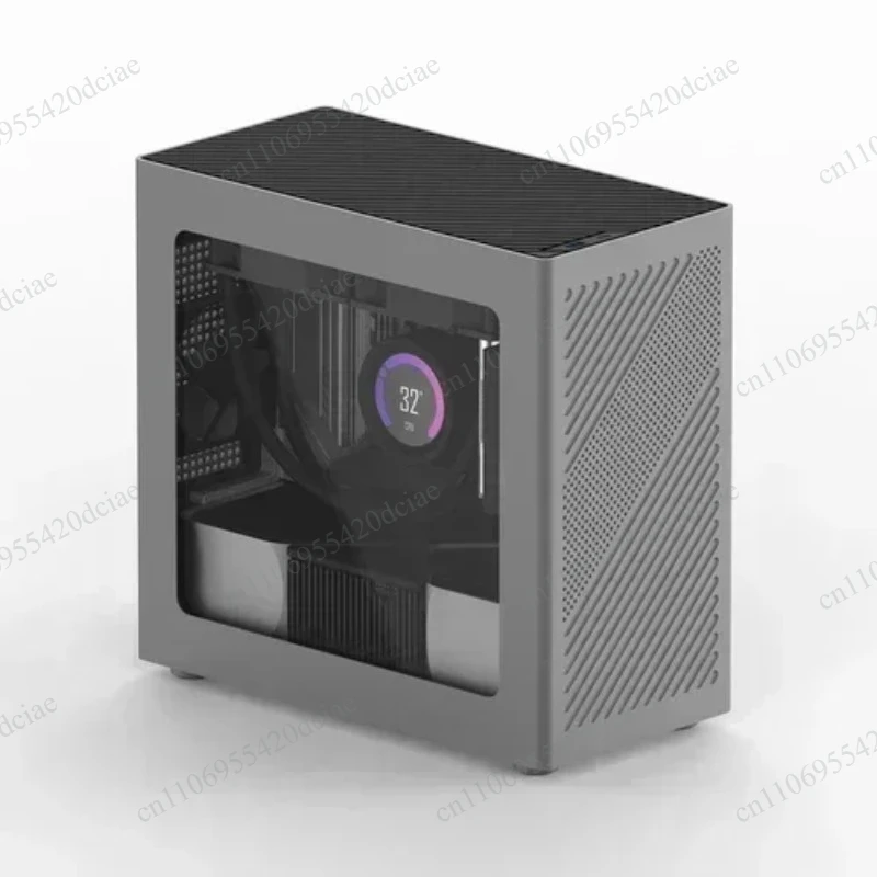 MATX aluminum alloy one-piece molding directly inserted into water-cooled ITX computer new COOJ Z18 side transparent