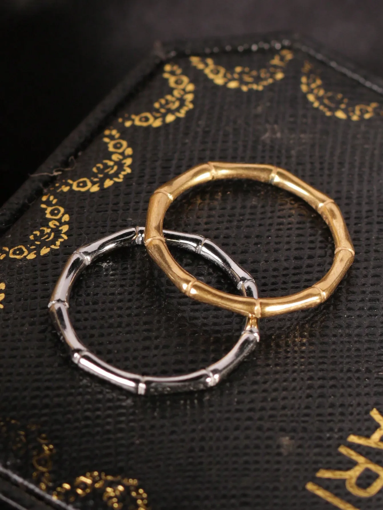 1 Piece Bamboo-Shaped Ring Symbolizing Progress, Made of Stainless Steel in 18K Gold Color, Suitable for Women's Daily Wear, as a Gift for Girlfriend, or for Everyday Social Occasions
