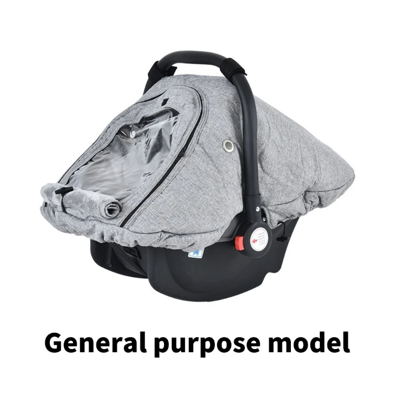 J15U Universal Infant Car Cover 2 ชั้นWindproofหน้าต่างซับด้านในนุ่มสำหรับรถเข็นเด็กและตะกร้าเด็ก
