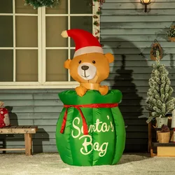 Christmas Inflatable Decoration Toy Built-in LED Lights Inflatable Model Ornament Xmas Party New Year Garden Indoor Outdoor Deco