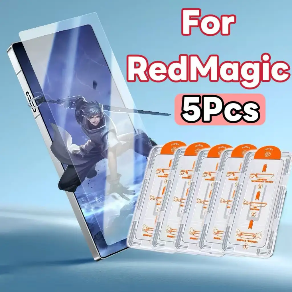 

5-Pack Tempered Glass Screen Protector for RedMagic 11 Pro/10 Air/10 Pro/9S Pro+/8 Pro - Auto-Align Dust-Free Chamber, Ultra-Cle