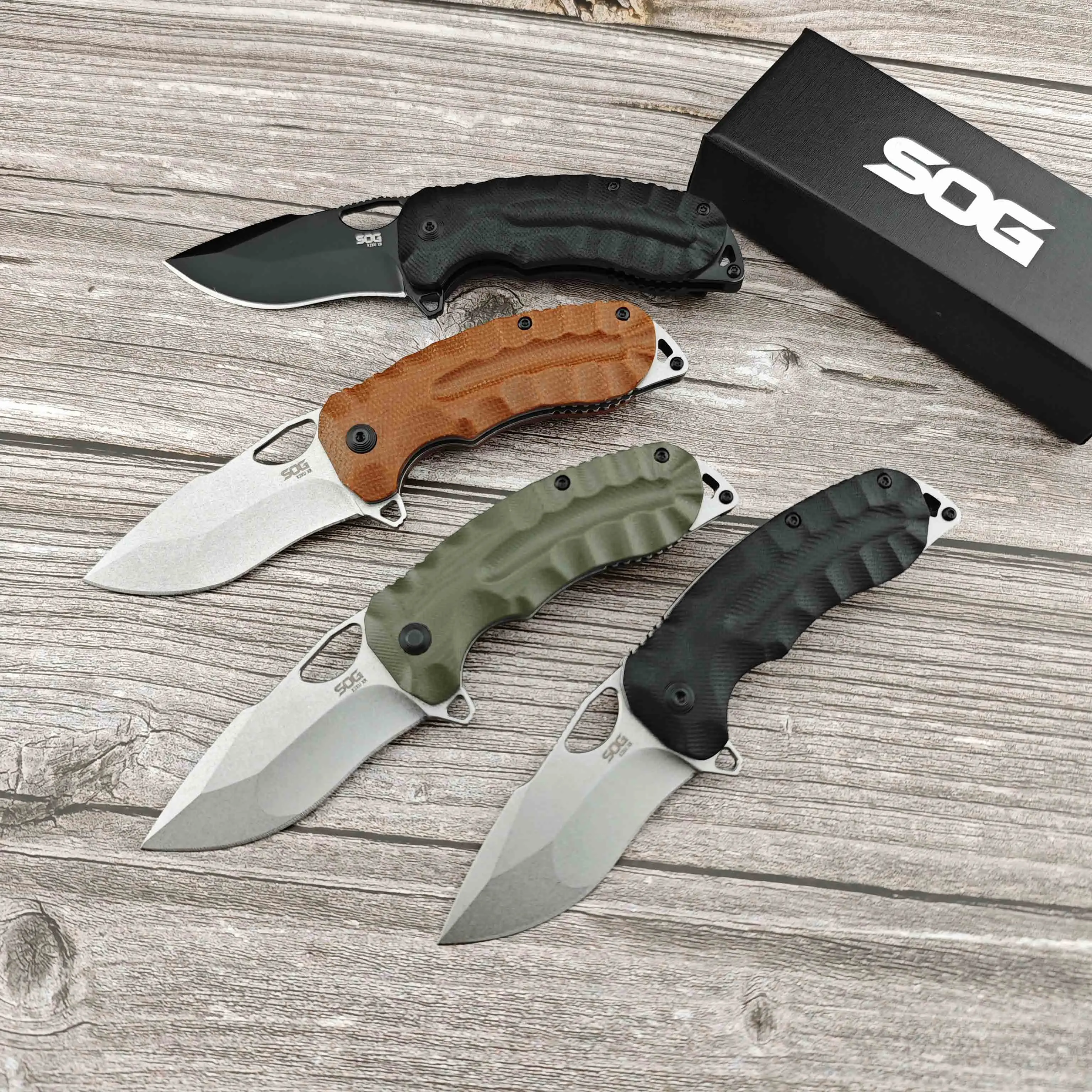 Folding Knife Kiku XR Outdoor Pocket Knife CTS XHP Blade Linen Micarta Handle High Quality EDC Camping Hiking Hunting Tools