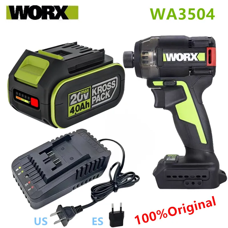 Оригинальный аккумулятор 20 В, 2,0 Ач/4,0 Ач/5,0 Ач для питания серии WORX, инструмент со светодиодным индикатором, для WU279.WU182.WU690.WU380S.WU231.WU533