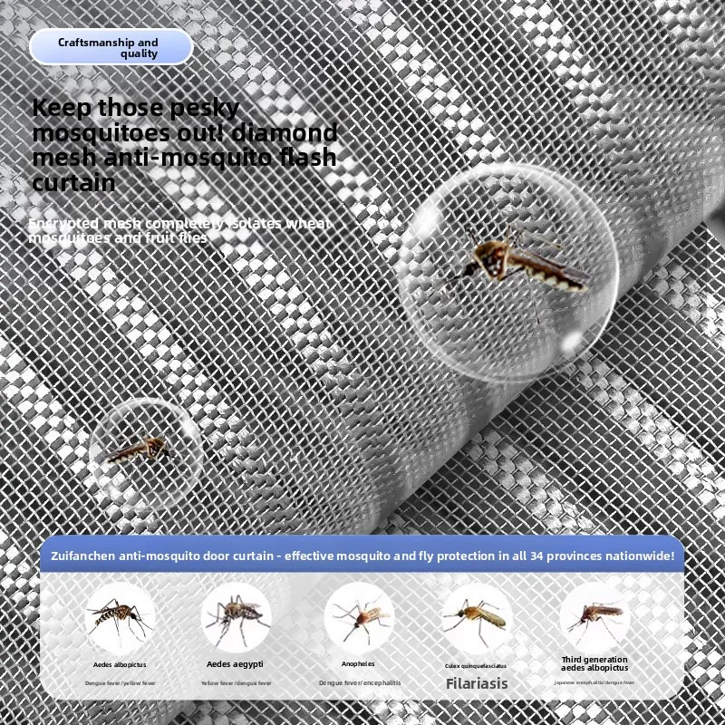 Magnetic mosquito screen for small windows in deli and braised food shops, self-adhesive, center-opening, for serving