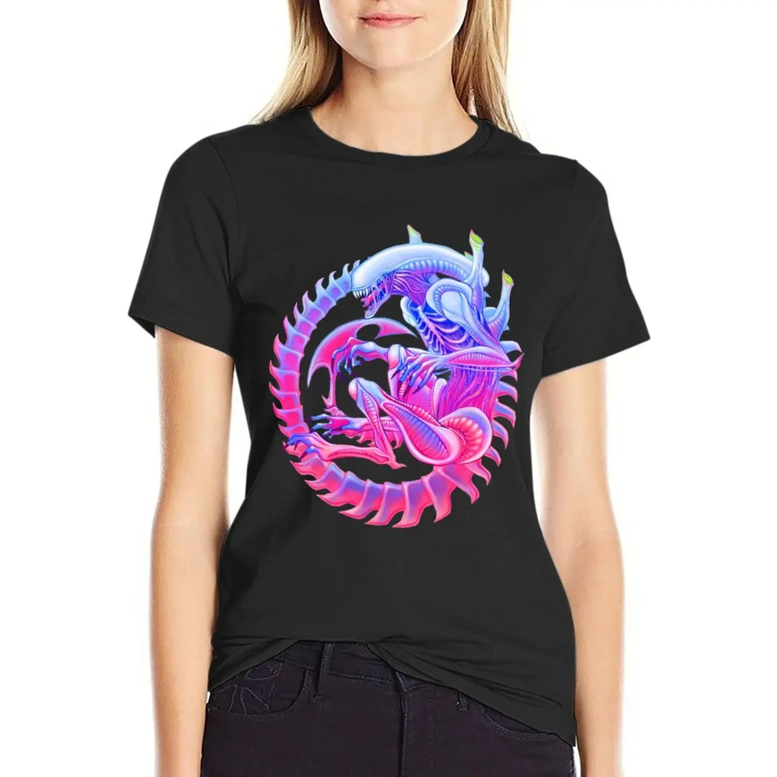 

Alien T-Shirt vintage clothes lady clothes graphics Blouse new edition t shirts for Women