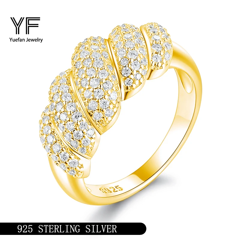 

S925 Silver Moissanite Bread Full Ring 1CT D VVS1 Certified Hip Hop Style Jewelry Personalized rings Valentine's Day Gift