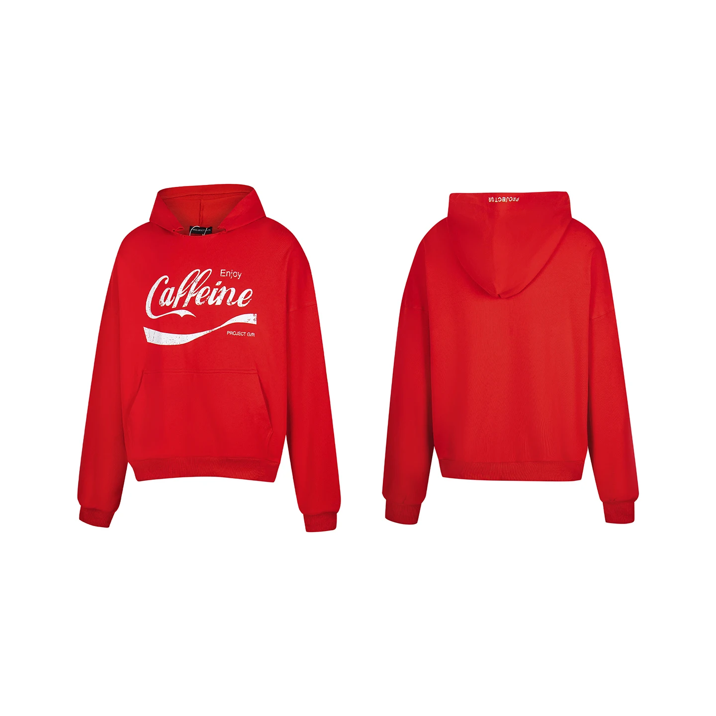 

Trendy Brand Hoodie Sweatirt with Destroyed Collar And Joke Slogan Print Loose Casual ex Long Sve Top for Youth