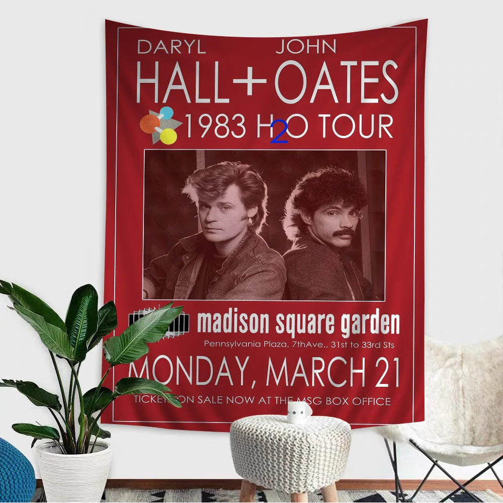 

Hall-Oates Band Cartoon Tapestry Art Science Fiction Room Home Decor Wall Hanging Home Decor