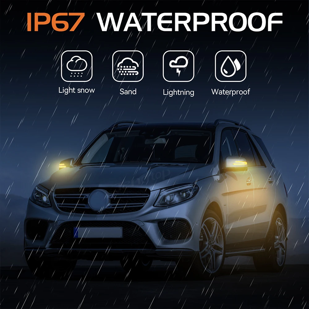 LED Dynamic Rear View Mirror Light Led Blinker Sequential Turn Signal Light  For Mercedes Benz GL/M/R/G-Class SUV W463 X164