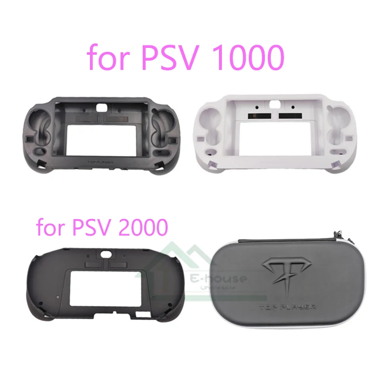 E-house for PSV1000 PSV 2000 L2 R2 Hand Grip Game Console Stand Case with L2 R2 Trigger Button for PS VITA 2000 Slim