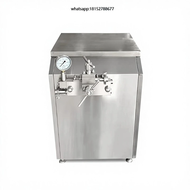 Piston Small Scale 100-300L High Pressure Homogenizer Machine for Farm Use Milk Honey Fruit Dairy   380V Pump