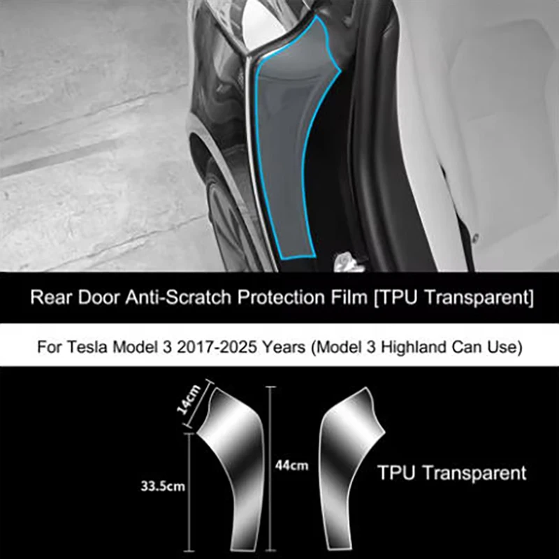 Für Tesla Model Y Juniper Model 3 Highland Heckklappe Innenraum Anti-Kratz TPU Schutzfolie Unsichtbare Autokleidung – Detail 6