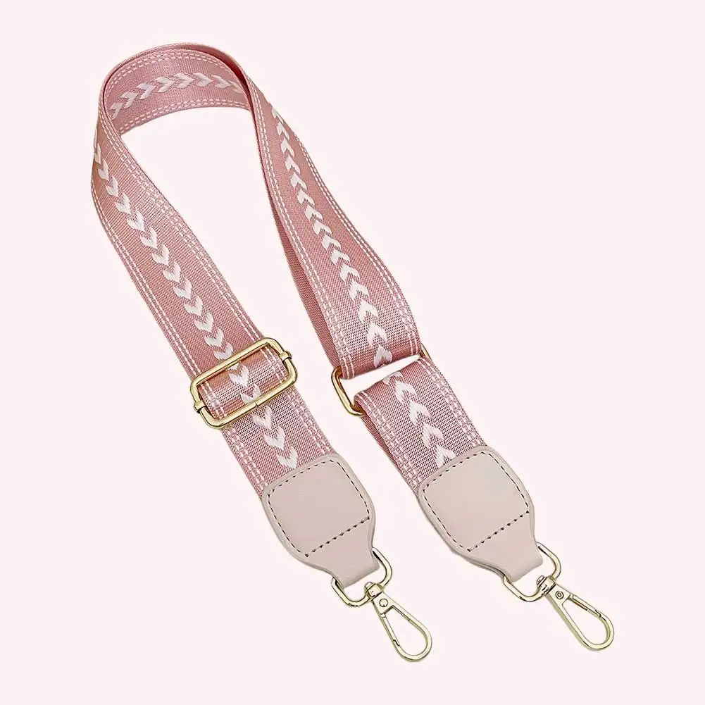 

Women Jacquard Shoulder Strap Wide 4cm Jacquard Embroidered Straps Adjustable Boho Handbag Belt for Changing DIY Accessories