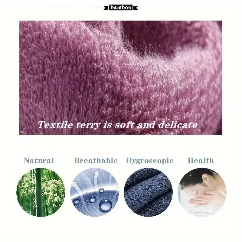 1/6 قطعة مناشف اليد المصنوعة من الخيزران فائقة النعومة وماصة - طبيعية، مضادة للحساسية، مجموعة مناشف - سريعة الجفاف #3