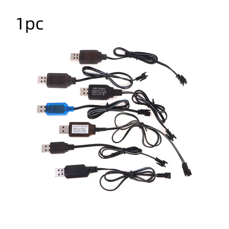 High Quality 3.6-9.6V 250mA NiMh/NiCd Battery USB Charger Cable SM 2P Forward Plug Remote Control Car USB Charger Electric Toy~