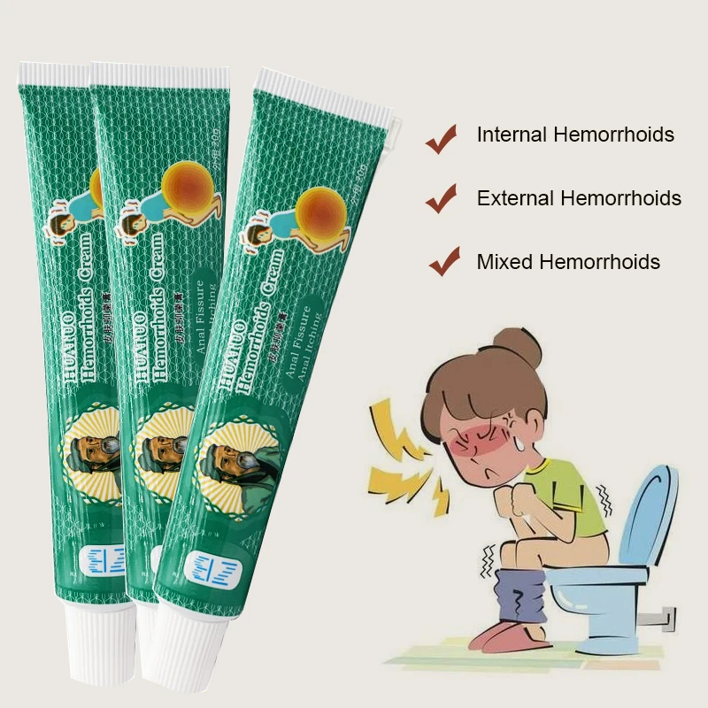 5PCS 100% Original Plants Cream Chinese HUATUO Hemorrhoids Ointment Painkiller Pain Relief External Anal Fissure Medical Plaster