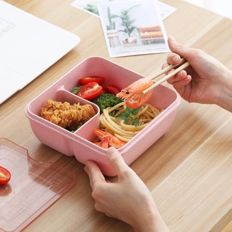 Portable Lunch Box Lunch Bags for Children School Office Bento Box with Tableware Thermal Bag Complete Kit Microwavable Heating