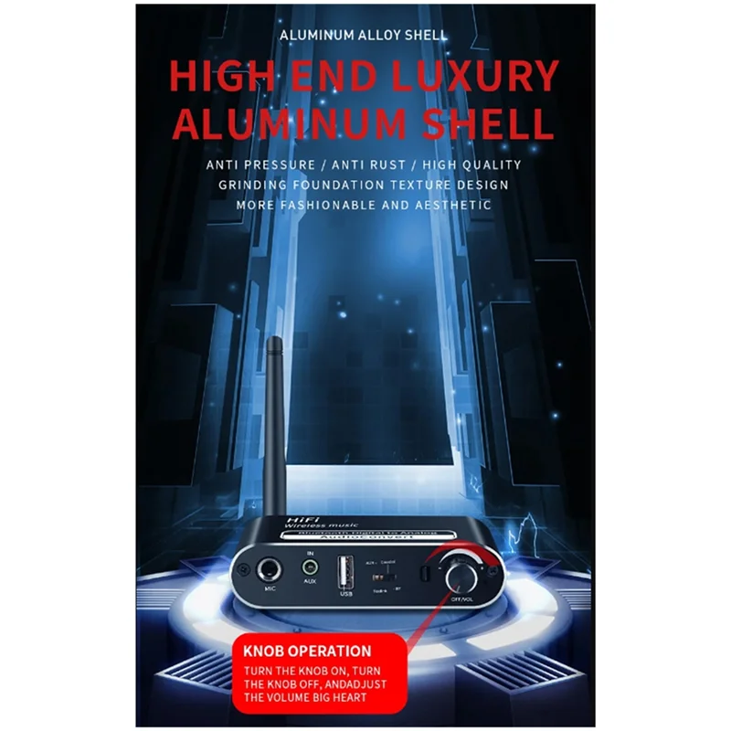 -RRKK เครื่องรับสัญญาณบลูทูธ Lossless ไมโครโฟน USB Fiber Coaxial Digital-To-Analog อะแดปเตอร์แปลงเพลง 5.1 อะไหล่