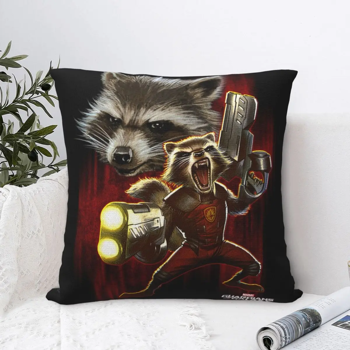 Decorative Pillow Covers Twisted Rocket Racoon Guardians Of The Galaxy Accessories Seater Throw Pillow Case Cover Square