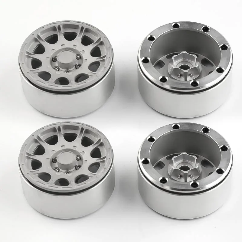 

65g/pcs Metal Alloy 1.9 Beadlock Wheel Rims for 1:10 RC Crawler Axial SCX10 AXI03007 90046 Traxxas TRX4 Redcat GEN8