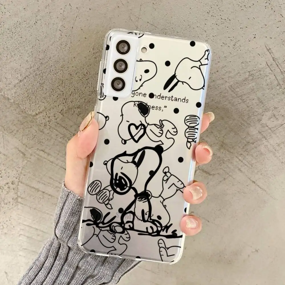 الكرتون سنوبيس خط قضية الهاتف لسامسونج غالاكسي S 20 30 21 22 23 24 A 30 50 31 32 51 70 71 72 73 الترا زائد لايت واضح