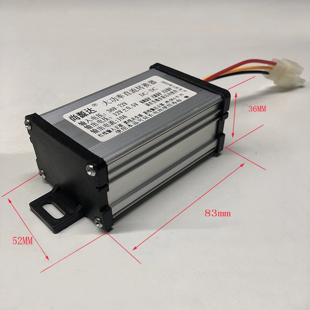 DC-DC Converter for Electric E-bike 36V 48V 60V 72V to 12V 10A 120W Adapter Transformer Buck Step Down Power Supply Module