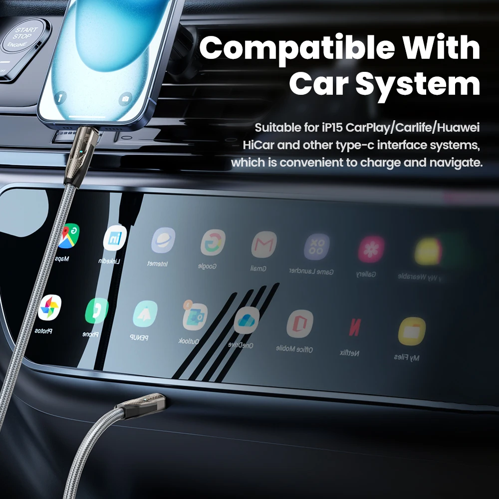 Toocki 240W Cable USB C to USB C PD3.1 Fast Charging Type C Cable for iPhone 16 15 Macbook Samsung Galaxy S24 S23  Xiaomi Huawei