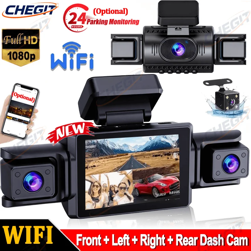 360°Car Dashcam 4Ch…