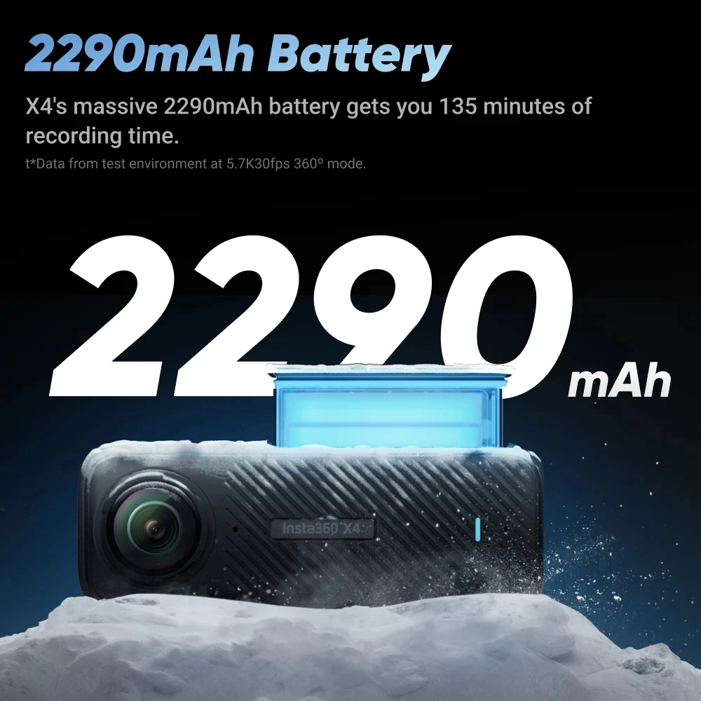 Insta360 X4 Action Camera 2290mAh Battery 8K Video 10M Waterproof FlowState Stabilization Insta 360 X 4 Sports Camera In Stock