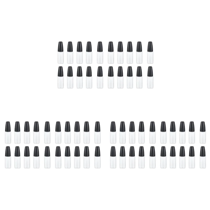 

AB41-60Pcs Precision Tip Applicator Bottles, 10Ml/0.34Oz Dispensing Needle Bottle PET Empty Glue Bottle With Sealing Cap