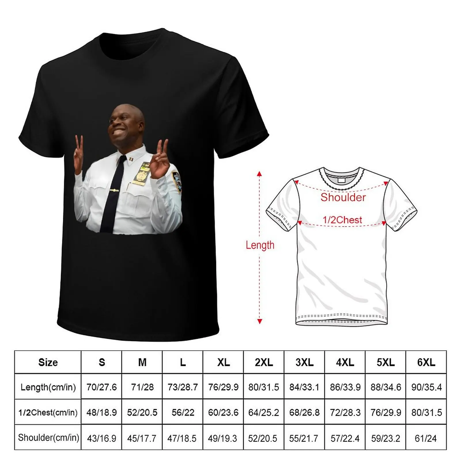 Captain Raymond Holt T-Shirt Basic Breathable Solid Color T-Shirt