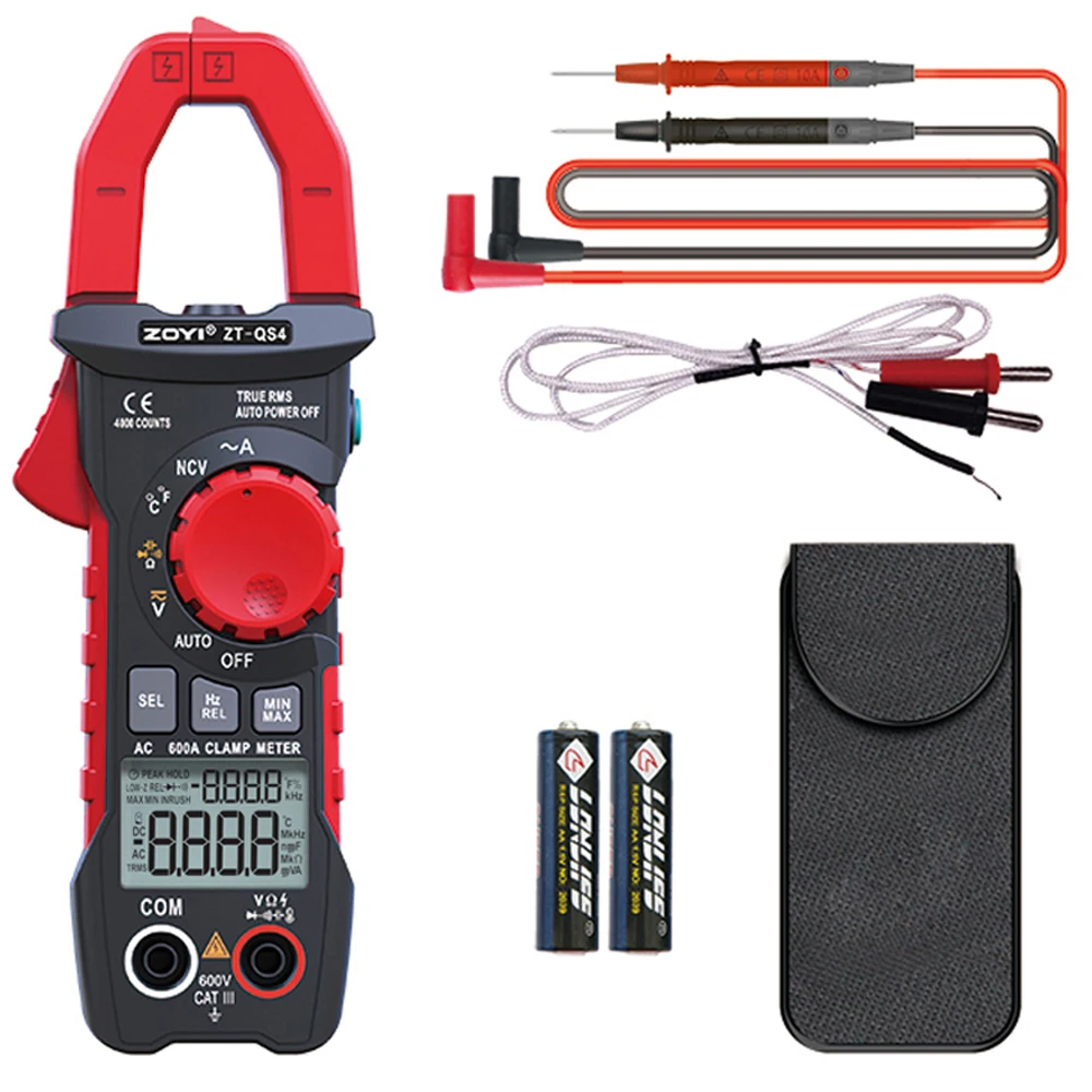 ZOYI ZT-QS4 متعدد الرقمية المشبك متر فاحص 4000 عدد التيار المتناوب/تيار مستمر الجهد الفولتميتر هرتز السعة NC VO لا ديود تستر أداة Y