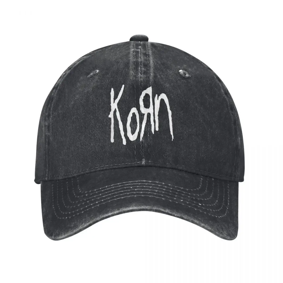 Korns Logo Letter American Singer Baseball Caps Vintage Distressed Washed Music Band Y2k Sun Cap Men Women Adjustable Hat