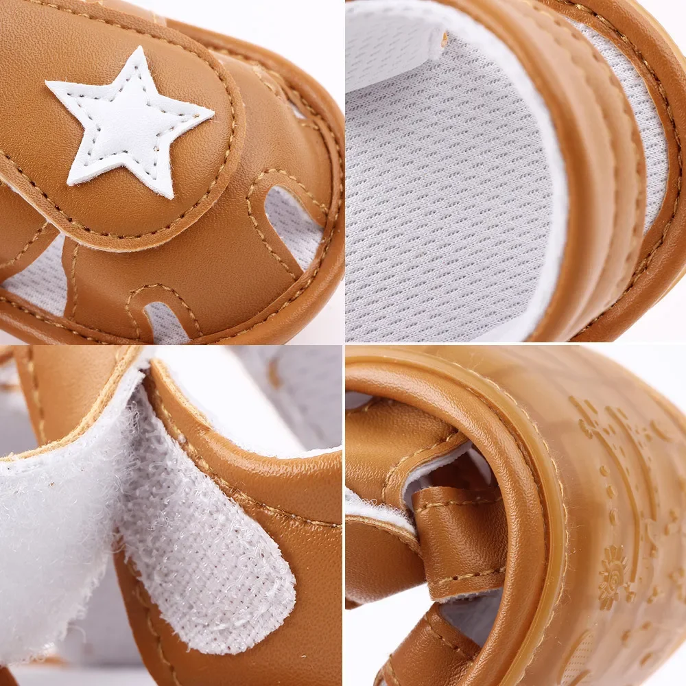 Baby toddler spring and summer new male and female classmates five-pointed star bag head sandals soft sole baby shoes 2382