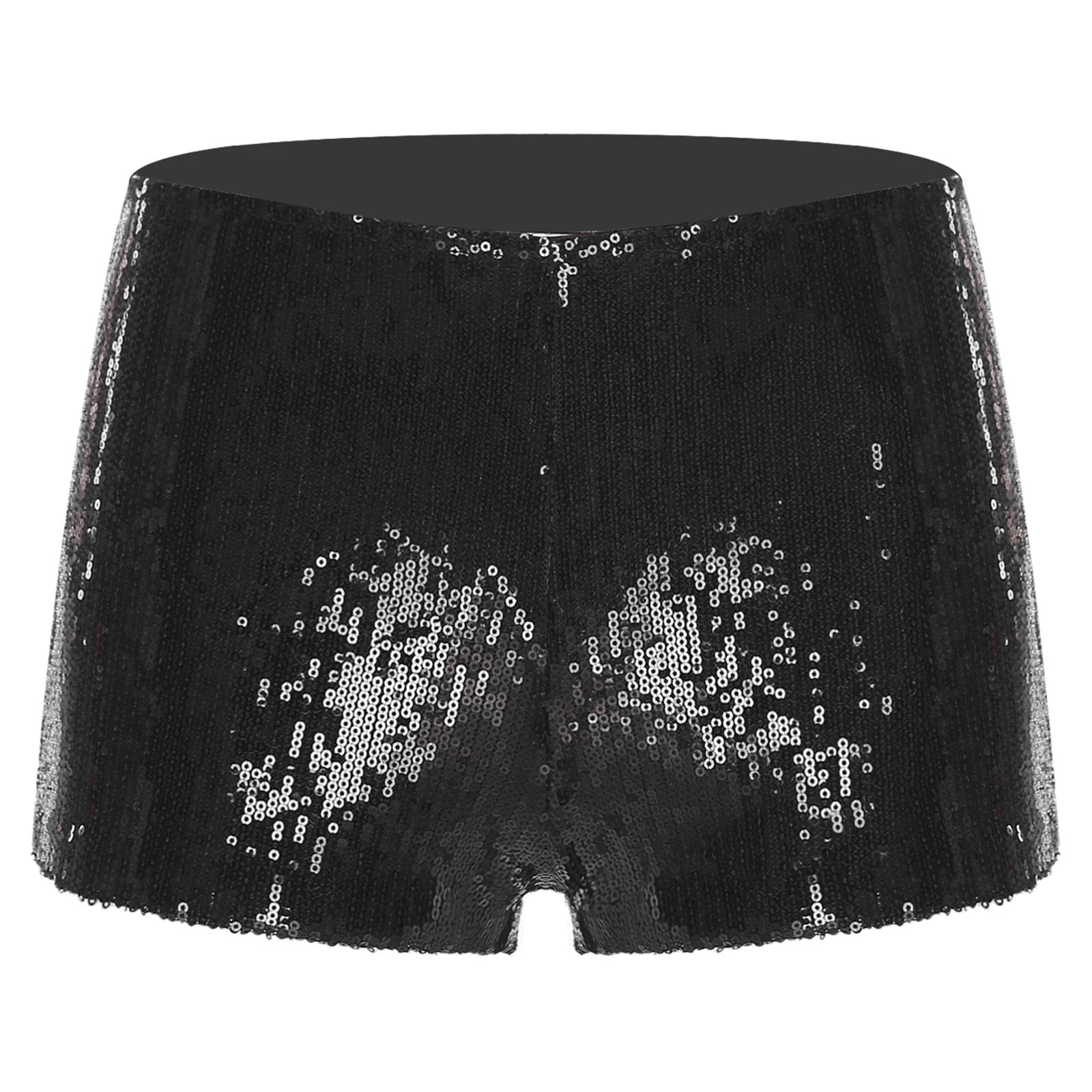 النساء الترتر مايكرو السراويل الساخنة بلون منخفضة الخصر تألق الغنيمة السراويل ملابس للنادي للحزب القطب الرقص الهذيان الرقص السراويل #4