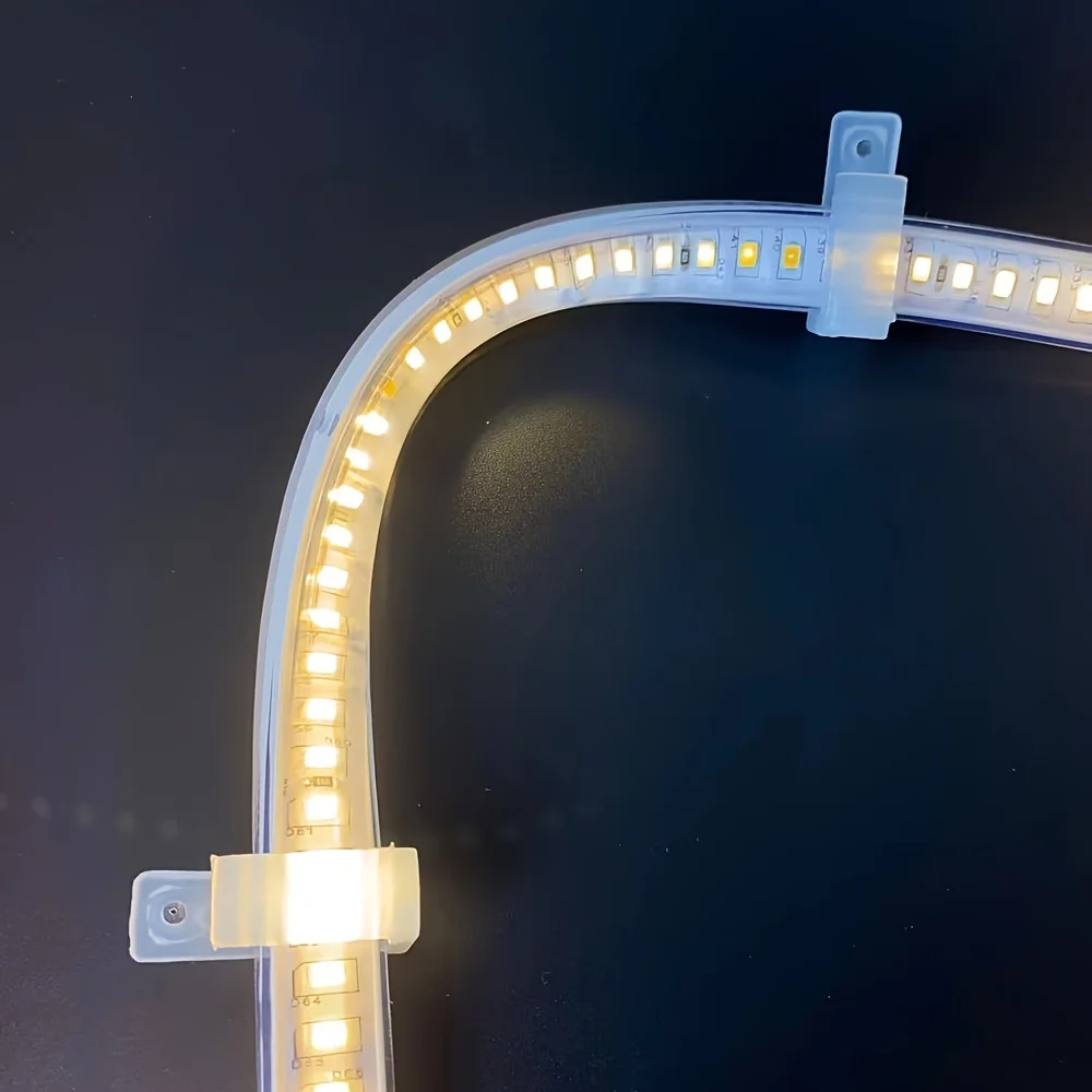 Imagen 4: Sujetadores universales para tira de LED de 8-20mm, soporte de Clips de fijación, conector LED, accesorios de plástico para fijación de montaje de luz de neón COB 2835