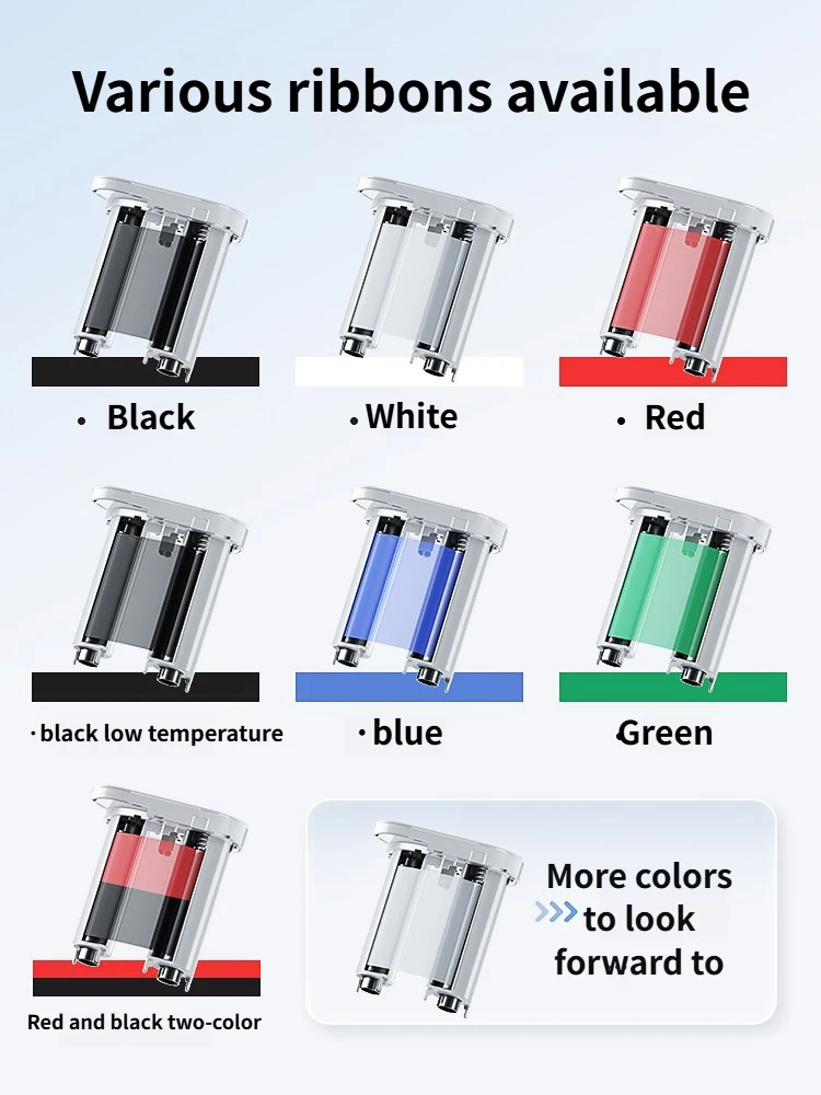 Niimbot M3 Thermal Transfer Label Printer Ribbon Black White Red Golden Green Blue Color Printing Carbon Band Long-term Storage
