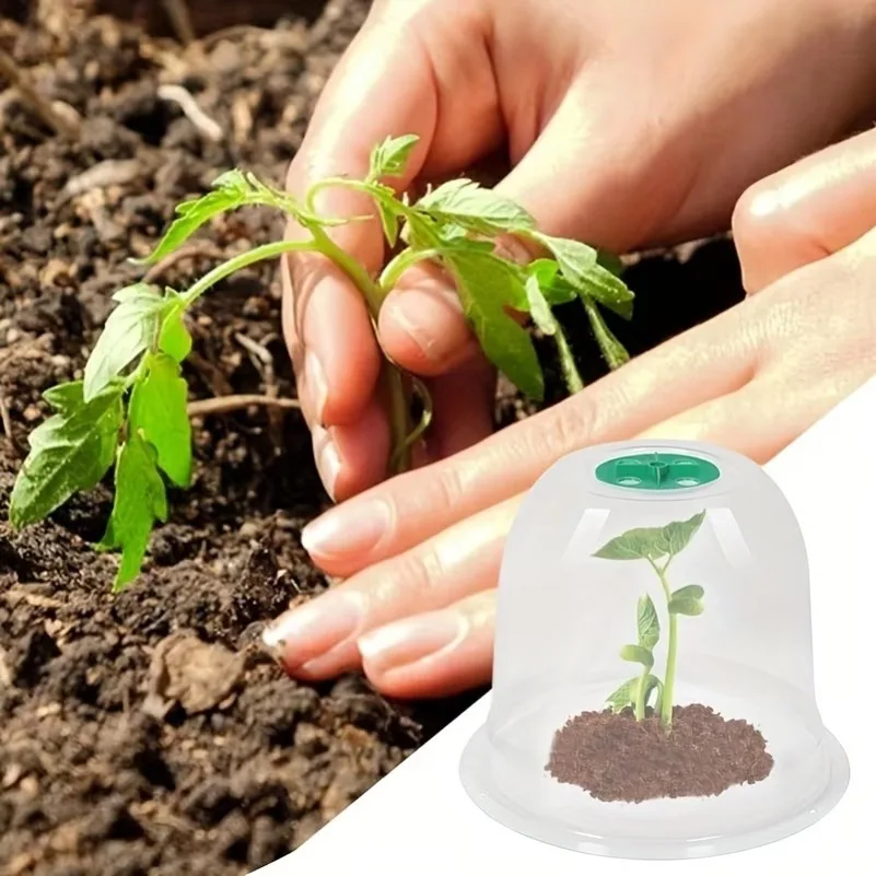 2/5Pcs Plant Bell Cover Thermal Warm Dome Cloche Greenhouse Garden Protective Frost Guard Freeze Dome for Garden Plants