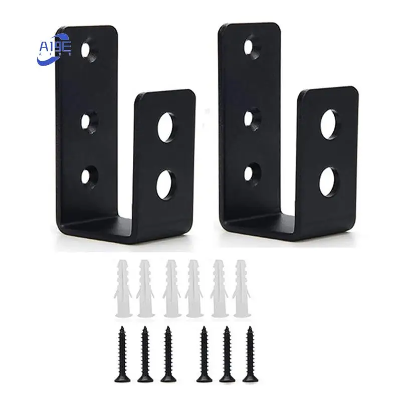 A19E-2Inch X 4Inch Door Barrier Clips Heavy Duty Open Rod Bracket U Shape Bracket For Barn Shed Garage Gate