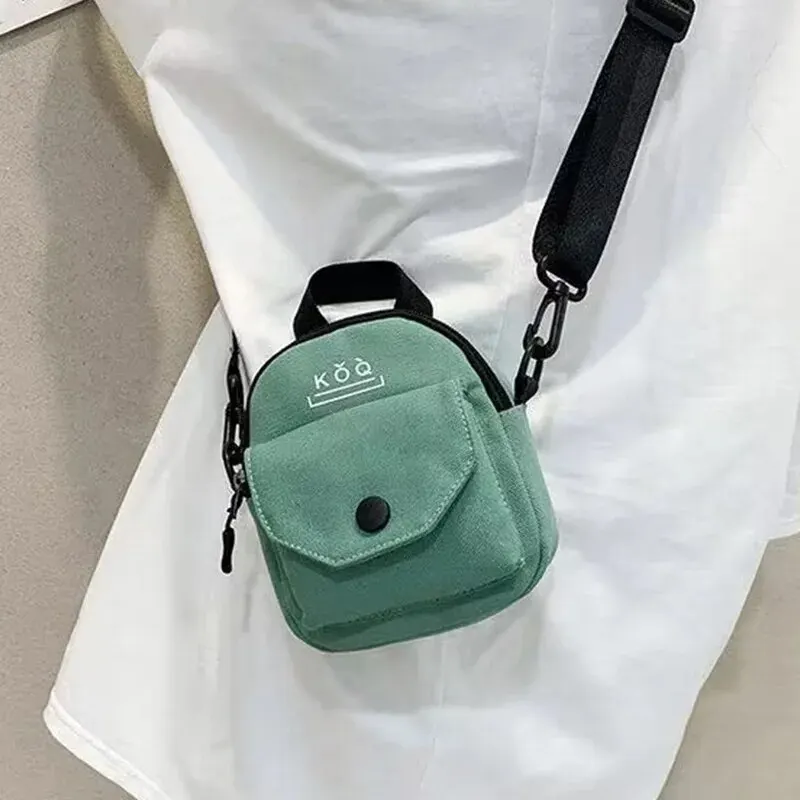 Messenger Bag New Canvas Shoulder Bag Female Small Canvas Bag Fashion Students Simple Single Shoulder Phone Bags