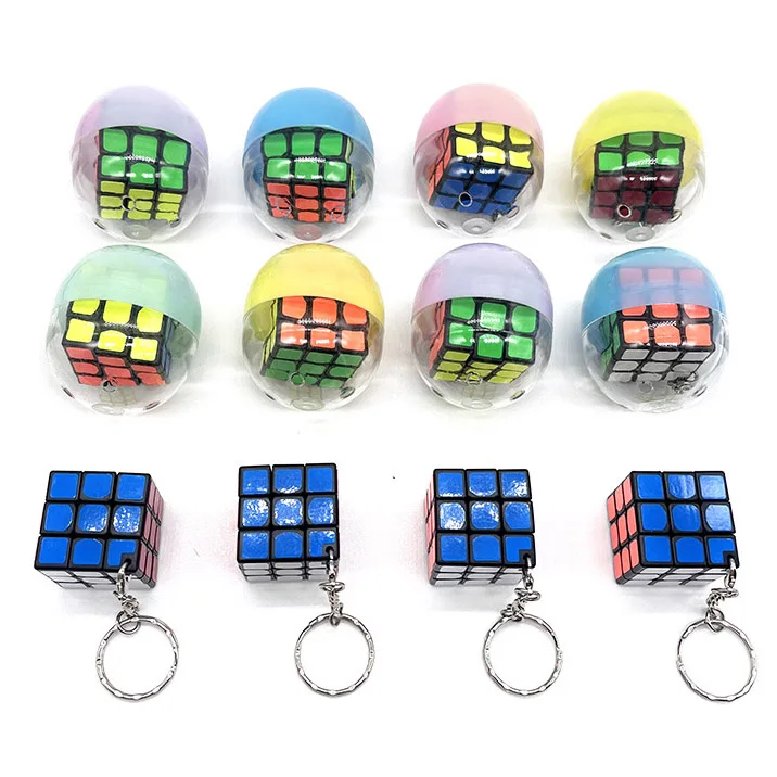 1/3/5PCS Puzzle Cube Keychain Surprise Capsule Egg Ball Educational Toy For Kids Birthday Party Favors Rewards Giveaway Gift