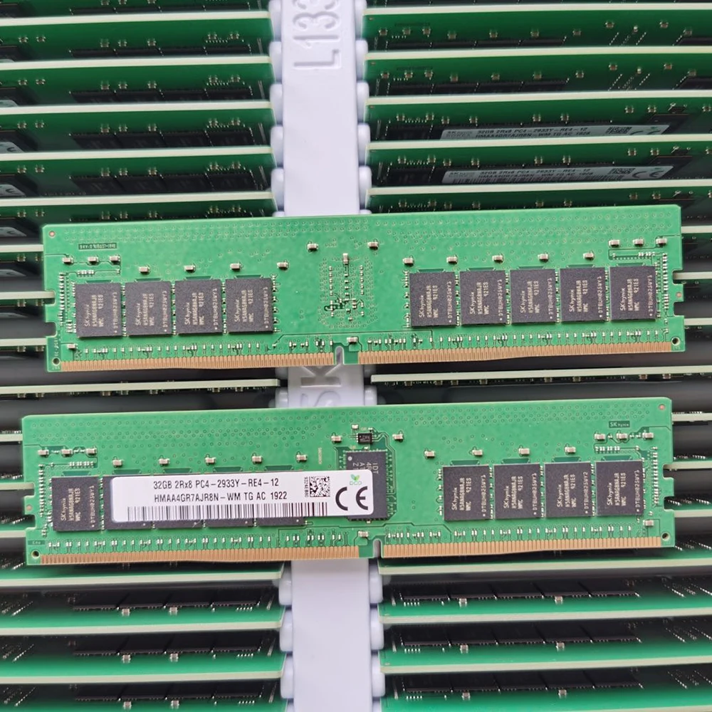 1PCS HMAA4GR7AJR8N-WM 32GB 32G 2R×8 DDR4 PC4-2933Y RE4 ECC REG RAM For SK Hynix Memory