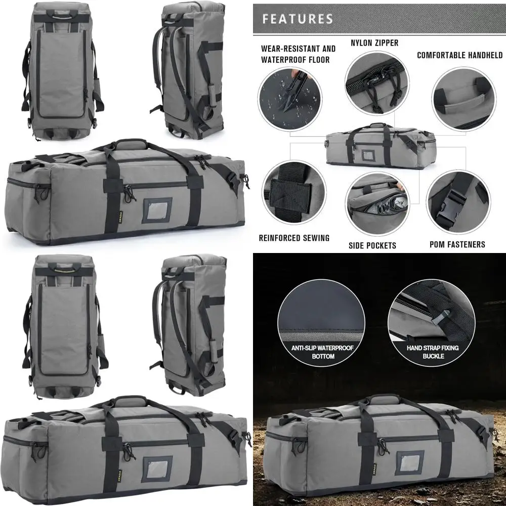 

Водонепроницаемая полиэстеровая сумка большого размера двойного назначения: идеально подходит для путешествий, спортзала и занятий спортом, с отделением для обуви.