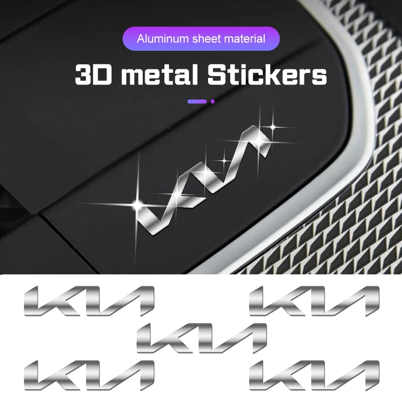 لكيا ريو K5 K2 K3 سبورتاج Ceed سورينتو بيكانتو ستينغر 2/5/10 قطعة سيارة الداخلية الشارات سيارة ثلاثية الأبعاد شعار معدني ملصق اكسسوارات