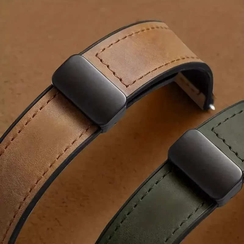 حزام جلد + سيليكون لساعة أوميغا X سواتش المشتركة MoonSwatch كوكب حزام (استيك) ساعة سوار بإبزيم مغناطيسي لسوار ساعة MoonSwatch