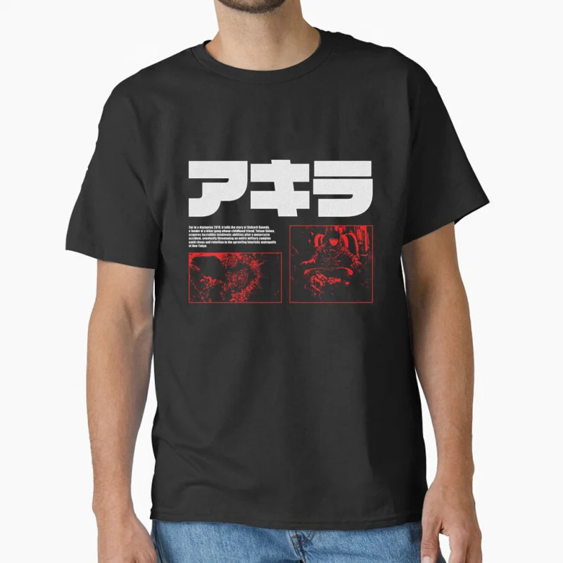 

80s Vintage Akira #0807 Manga cyberpunk city explosion cyber mecha tokyo motor anime Gift T-shirt for men large size tops