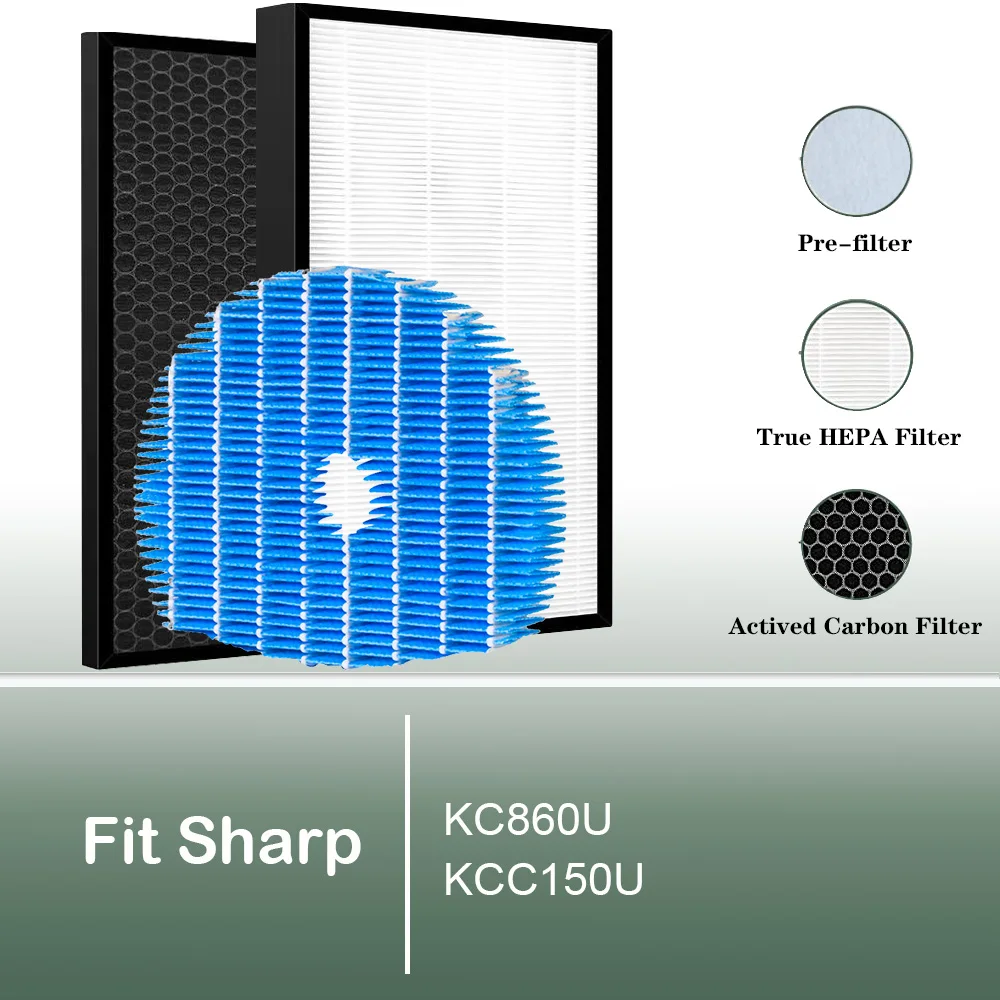 

HEPA-фильтр с угольным фильтром для увлажнителя воздуха FZC150HFU FZC150DFU FZC100MFU для очистителя воздуха Sharp KC860U KCC150U